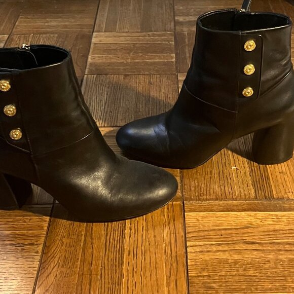 Nine West Black Round Toe Heel Short Boot Size 7 - Picture 9 of 9